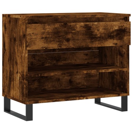 vidaXL Mueble zapatero madera contrachapada roble ahumado 70x36x60 cm