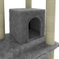 vidaXL Rascador para gatos con postes de sisal gris claro 155 cm