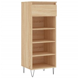 vidaXL Mueble zapatero madera contrachapada roble Sonoma 40x36x105 cm