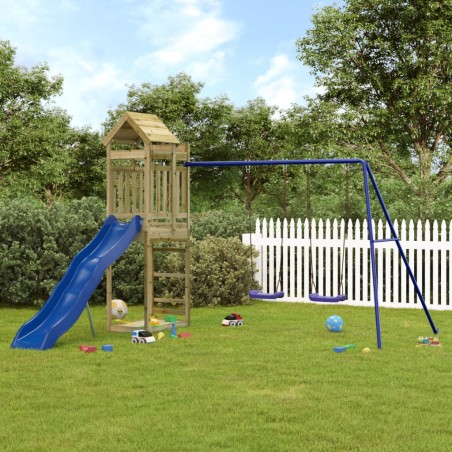 vidaXL Parque infantil de exterior madera de pino impregnada