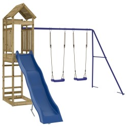 vidaXL Parque infantil de exterior madera de pino impregnada