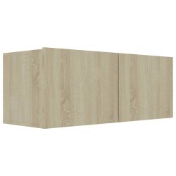 vidaXL Mueble para TV madera contrachapada color roble 80x30x30 cm