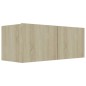 vidaXL Mueble para TV madera contrachapada color roble 80x30x30 cm vidaXL Mueble para TV madera contrachapada color roble 80x30x30 cm
