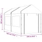 vidaXL Cenador con techo polietileno blanco 4,46x2,28x2,69 m vidaXL Cenador con techo polietileno blanco 4,46x2,28x2,69 m