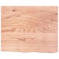 vidaXL Encimera baño madera maciza tratada marrón claro 60x50x(2-6) cm vidaXL Encimera baño madera maciza tratada marrón claro 60x50x(2-6) cm