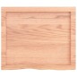 vidaXL Encimera baño madera maciza tratada marrón claro 60x50x(2-6) cm vidaXL Encimera baño madera maciza tratada marrón claro 60x50x(2-6) cm