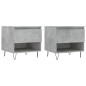 vidaXL Mesas centro 2 uds madera ingeniería gris hormigón 50x46x50 cm