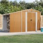 vidaXL Cobertizo jardín acero galvanizado marrón claro 277x192,5x179cm vidaXL Cobertizo jardín acero galvanizado marrón claro 277x192,5x179cm
