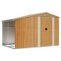 vidaXL Cobertizo jardín acero galvanizado marrón claro 277x192,5x179cm vidaXL Cobertizo jardín acero galvanizado marrón claro 277x192,5x179cm
