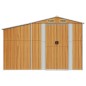vidaXL Cobertizo jardín acero galvanizado marrón claro 277x192,5x179cm vidaXL Cobertizo jardín acero galvanizado marrón claro 277x192,5x179cm