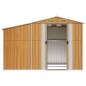 vidaXL Cobertizo jardín acero galvanizado marrón claro 277x192,5x179cm vidaXL Cobertizo jardín acero galvanizado marrón claro 277x192,5x179cm