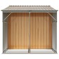 vidaXL Cobertizo jardín acero galvanizado marrón claro 277x192,5x179cm vidaXL Cobertizo jardín acero galvanizado marrón claro 277x192,5x179cm