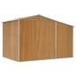 vidaXL Cobertizo jardín acero galvanizado marrón claro 277x192,5x179cm vidaXL Cobertizo jardín acero galvanizado marrón claro 277x192,5x179cm