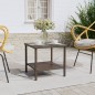 vidaXL Mesa auxiliar vidrio templado ratán sintético marrón 45x45x45cm vidaXL Mesa auxiliar vidrio templado ratán sintético marrón 45x45x45cm