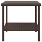 vidaXL Mesa auxiliar vidrio templado ratán sintético marrón 45x45x45cm vidaXL Mesa auxiliar vidrio templado ratán sintético marrón 45x45x45cm