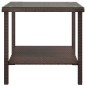 vidaXL Mesa auxiliar vidrio templado ratán sintético marrón 45x45x45cm vidaXL Mesa auxiliar vidrio templado ratán sintético marrón 45x45x45cm