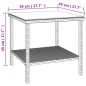 vidaXL Mesa auxiliar vidrio templado ratán sintético marrón 45x45x45cm vidaXL Mesa auxiliar vidrio templado ratán sintético marrón 45x45x45cm