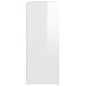 vidaXL Aparador de madera contrachapada blanco brillante 91x29,5x75 cm vidaXL Aparador de madera contrachapada blanco brillante 91x29,5x75 cm