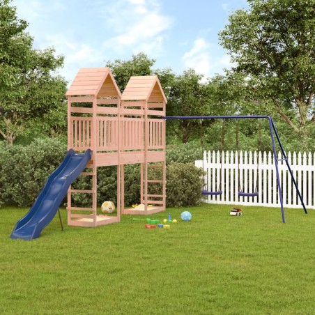 vidaXL Parque infantil de exterior madera maciza Douglas
