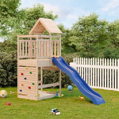 vidaXL Parque infantil de exterior madera maciza de pino