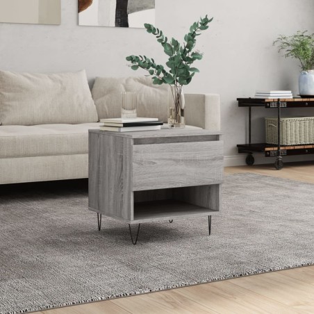 vidaXL Mesa de centro madera de ingeniería gris Sonoma 50x46x50 cm