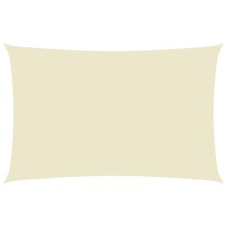 vidaXL Toldo de vela rectangular tela Oxford color crema 2x5 m