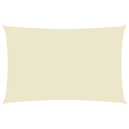 vidaXL Toldo de vela rectangular tela Oxford color crema 2x5 m