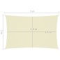 vidaXL Toldo de vela rectangular tela Oxford color crema 2x5 m vidaXL Toldo de vela rectangular tela Oxford color crema 2x5 m