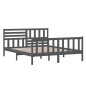 vidaXL Estructura de cama de madera maciza gris 160x200 cm vidaXL Estructura de cama de madera maciza gris 160x200 cm
