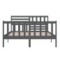 vidaXL Estructura de cama de madera maciza gris 160x200 cm vidaXL Estructura de cama de madera maciza gris 160x200 cm