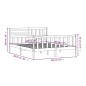 vidaXL Estructura de cama de madera maciza gris 160x200 cm vidaXL Estructura de cama de madera maciza gris 160x200 cm