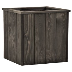 vidaXL Arriate de madera maciza de pino gris oscuro 38x41x40 cm