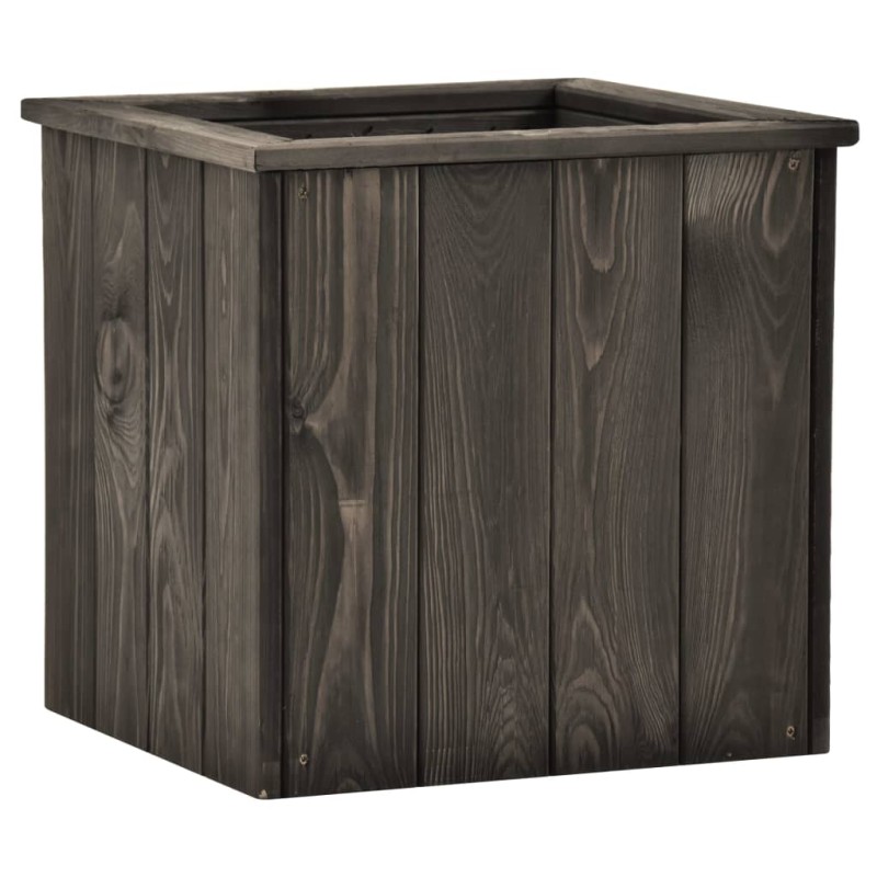 vidaXL Arriate de madera maciza de pino gris oscuro 38x41x40 cm vidaXL Arriate de madera maciza de pino gris oscuro 38x41x40 cm