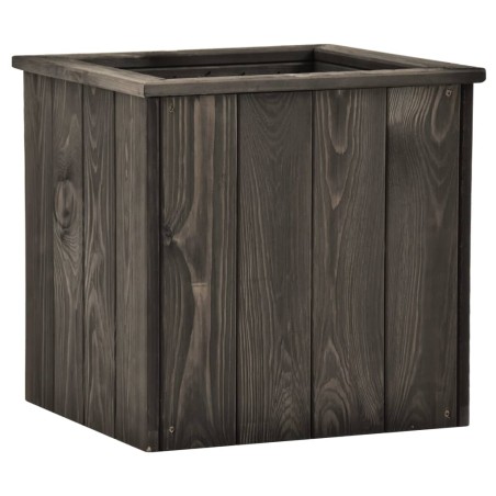 vidaXL Arriate de madera maciza de pino gris oscuro 38x41x40 cm