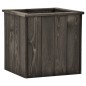 vidaXL Arriate de madera maciza de pino gris oscuro 38x41x40 cm vidaXL Arriate de madera maciza de pino gris oscuro 38x41x40 cm