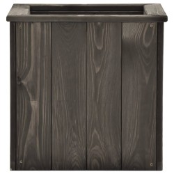 vidaXL Arriate de madera maciza de pino gris oscuro 38x41x40 cm