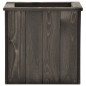 vidaXL Arriate de madera maciza de pino gris oscuro 38x41x40 cm vidaXL Arriate de madera maciza de pino gris oscuro 38x41x40 cm