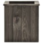 vidaXL Arriate de madera maciza de pino gris oscuro 38x41x40 cm vidaXL Arriate de madera maciza de pino gris oscuro 38x41x40 cm