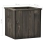 vidaXL Arriate de madera maciza de pino gris oscuro 38x41x40 cm vidaXL Arriate de madera maciza de pino gris oscuro 38x41x40 cm