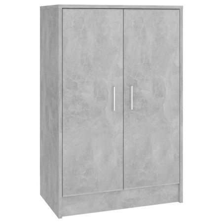 vidaXL Zapatero de madera de ingeniería gris hormigón 60x35x92 cm