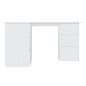 vidaXL Escritorio de esquina madera contrachapada blanco 145x100x76 cm vidaXL Escritorio de esquina madera contrachapada blanco 145x100x76 cm