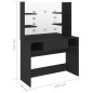 vidaXL Tocador de maquillaje con luces LED MDF negro 100x40x135 cm vidaXL Tocador de maquillaje con luces LED MDF negro 100x40x135 cm