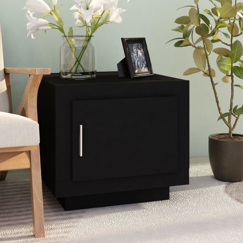 vidaXL Mesa de centro madera contrachapada negra 51x50x45 cm vidaXL Mesa de centro madera contrachapada negra 51x50x45 cm