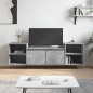 vidaXL Mueble para TV madera contrachapada gris hormigón 160x35x55 cm