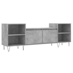vidaXL Mueble para TV madera contrachapada gris hormigón 160x35x55 cm