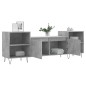 vidaXL Mueble para TV madera contrachapada gris hormigón 160x35x55 cm
