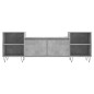 vidaXL Mueble para TV madera contrachapada gris hormigón 160x35x55 cm