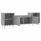 vidaXL Mueble para TV madera contrachapada gris hormigón 160x35x55 cm