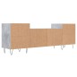 vidaXL Mueble para TV madera contrachapada gris hormigón 160x35x55 cm
