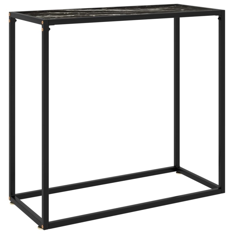 vidaXL Mesa consola vidrio templado negro 80x35x75 cm vidaXL Mesa consola vidrio templado negro 80x35x75 cm